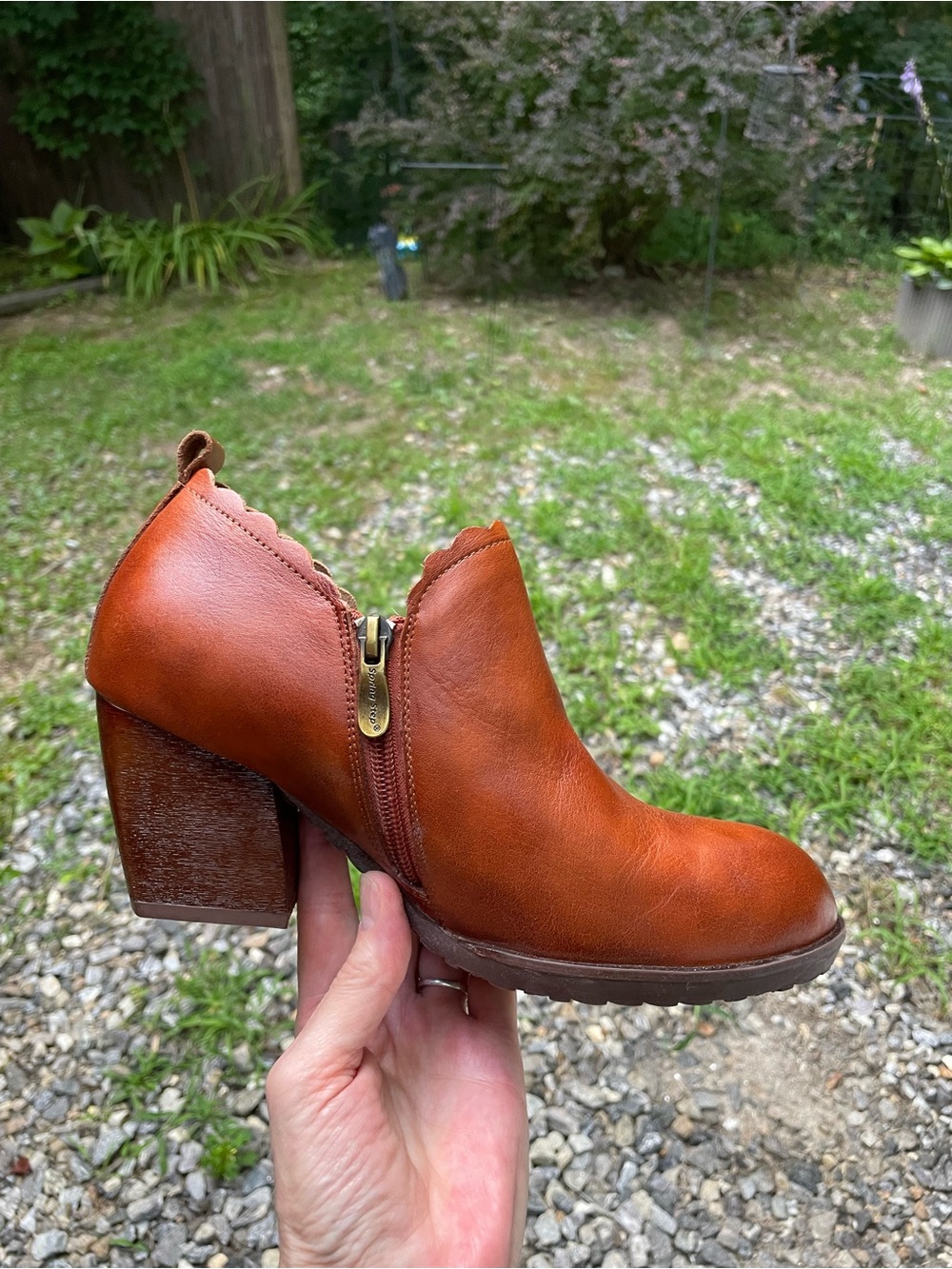New Spring Step L’artiste Brown Leather Ankle booties Size 38 - Picture 4 of 14